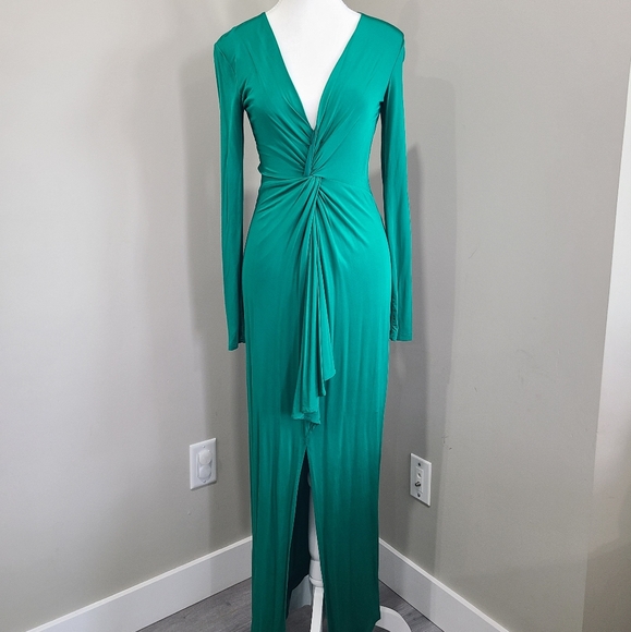 BEBE GREEN DRESS SIZE XSMALL - Picture 2 of 7